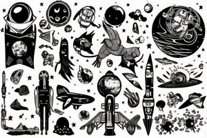 astronaut tattoo idea