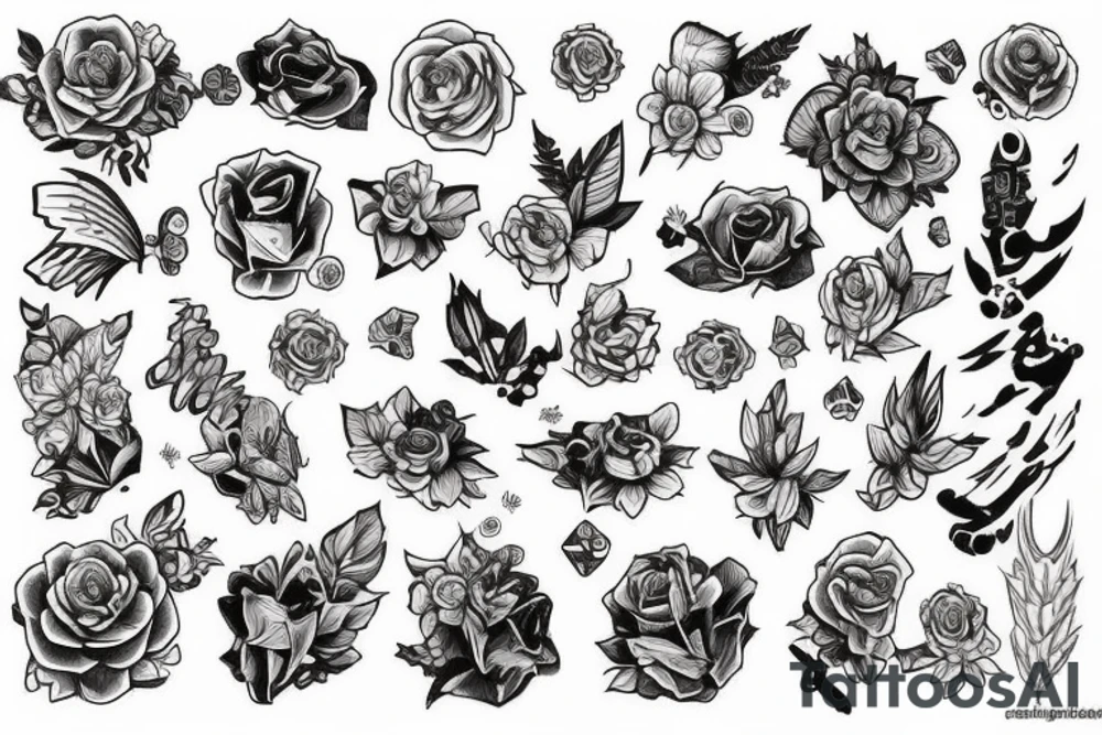 Узор ветви tattoo idea