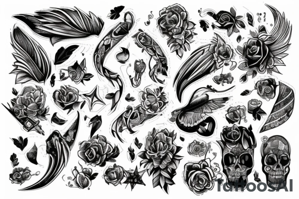 Узор ветви tattoo idea