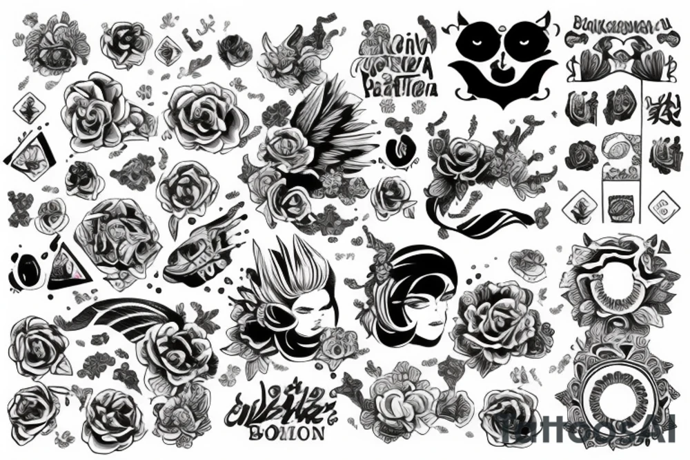 лиса и волк tattoo idea