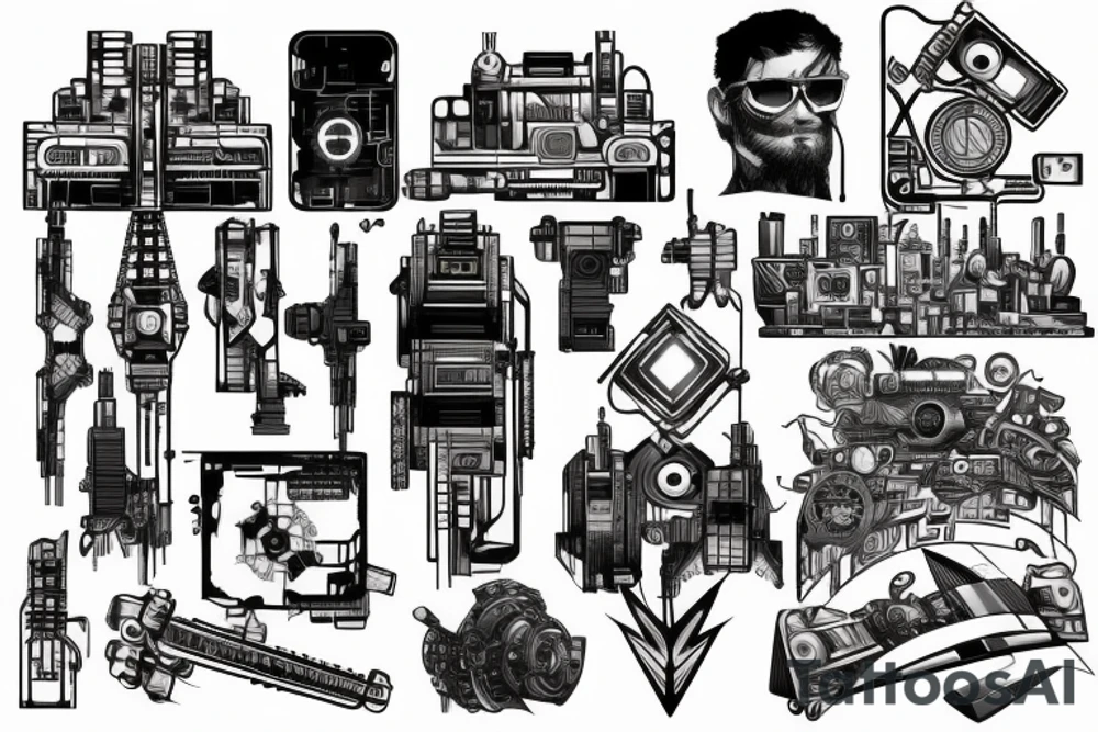 cyberpunk ingenier tattoo idea