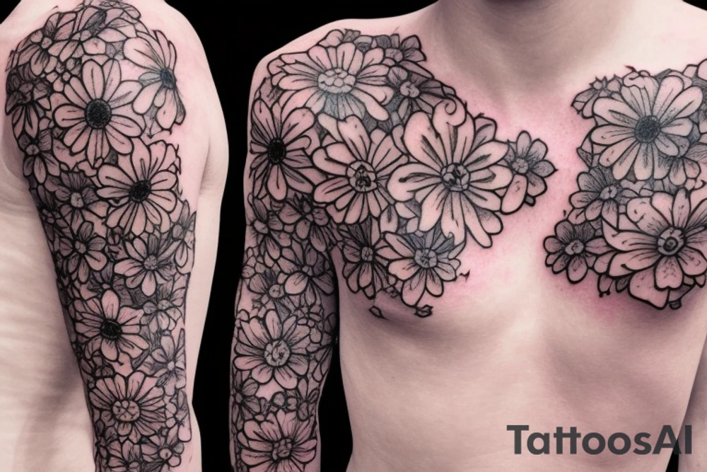 forget-me-not on the collarbone tattoo idea