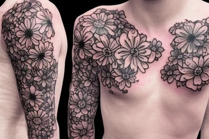 forget-me-not on the collarbone tattoo idea