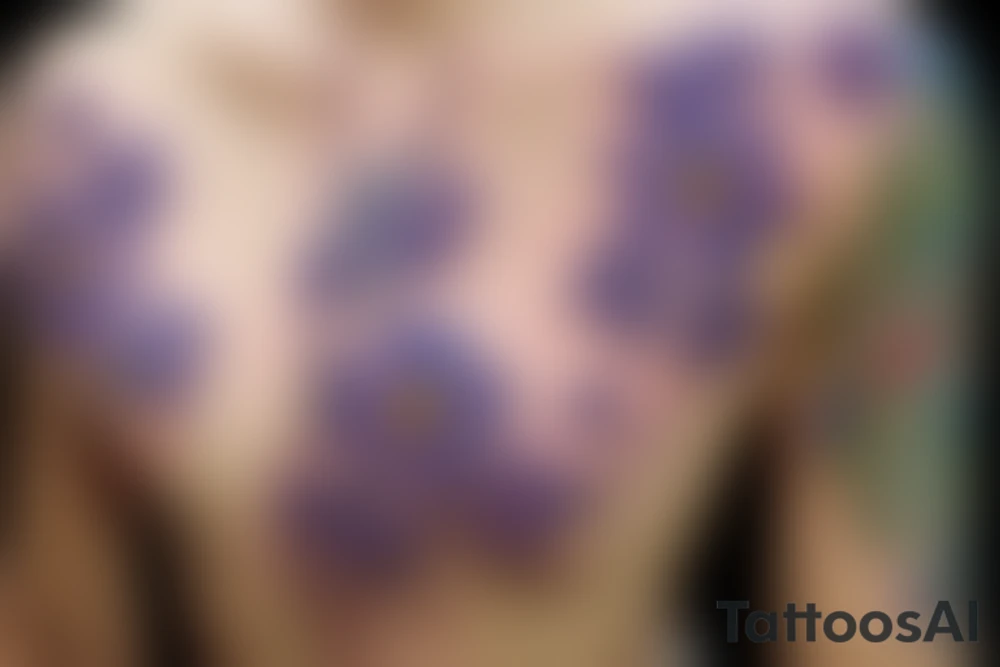 forget-me-not on the collarbone tattoo idea