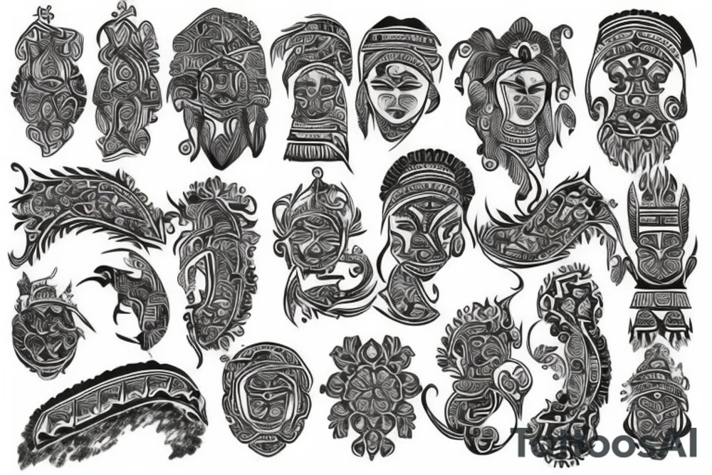 ethnic ornament tattoo idea