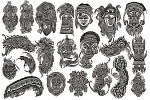 ethnic ornament tattoo idea