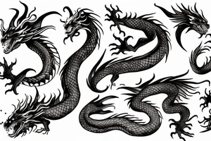 dragon water fire tattoo idea