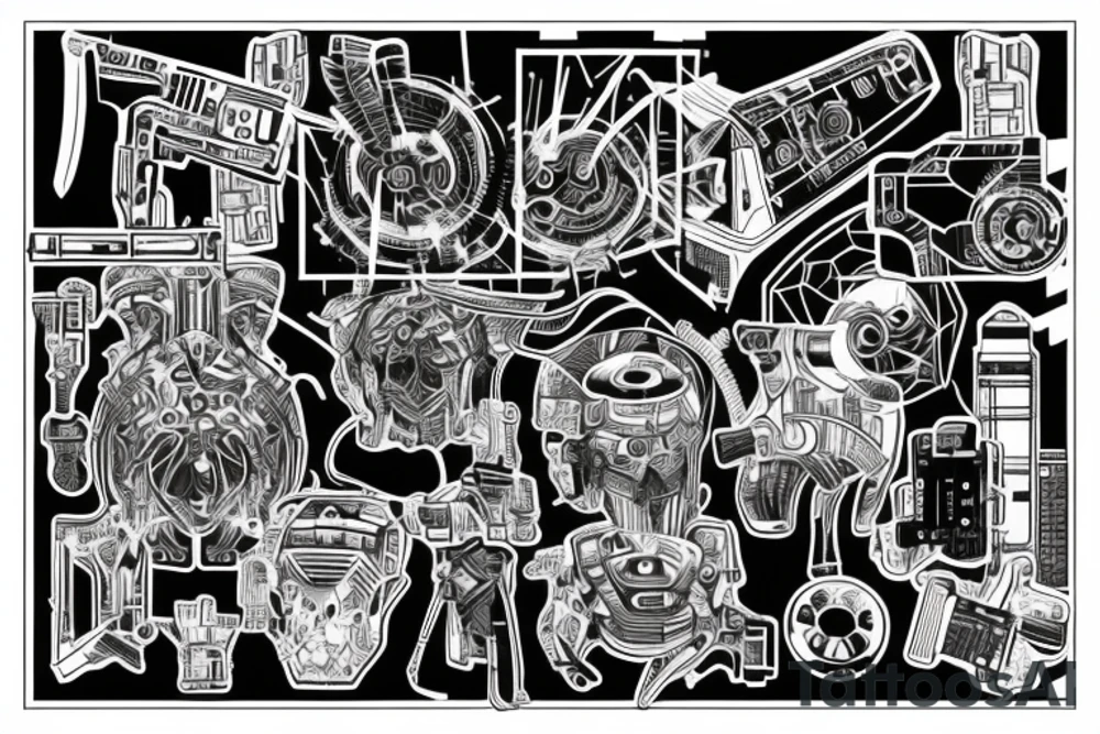 cyberpunk microshem tattoo idea