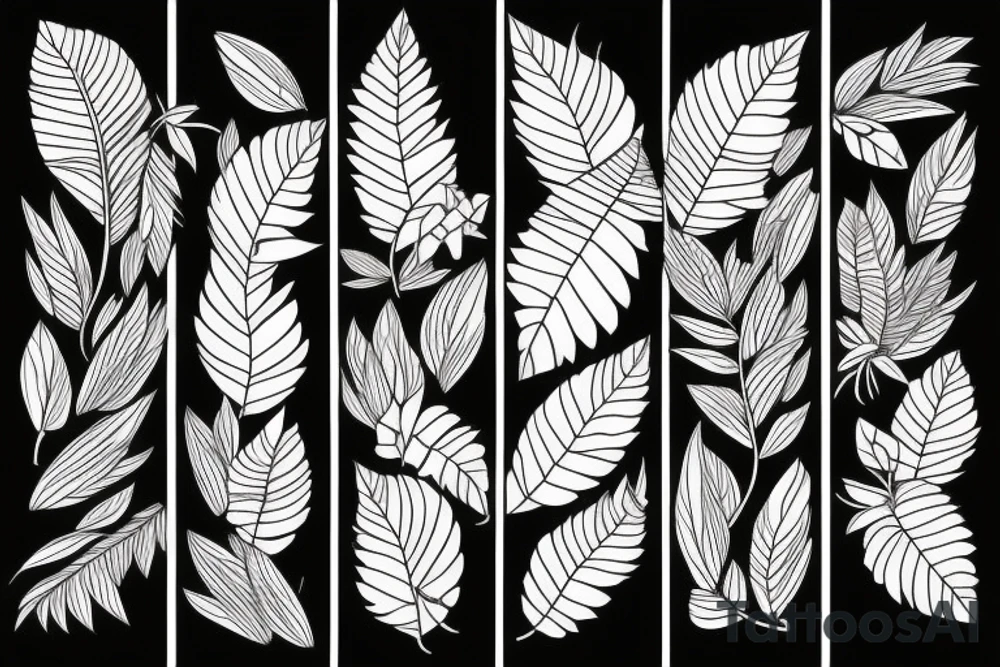 leaves intertwined with each other tattoo idea