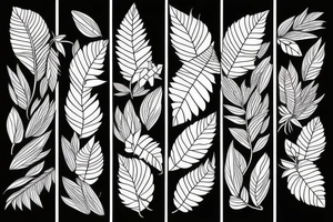 leaves intertwined with each other tattoo idea