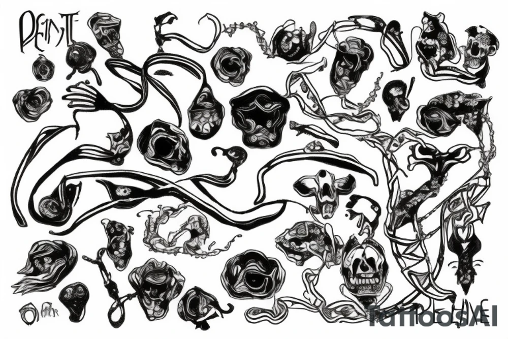 Plague lines from one dot tattoo idea