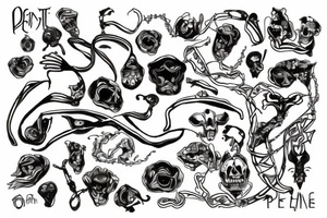 Plague lines from one dot tattoo idea