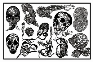 Plague lines from one dot tattoo idea