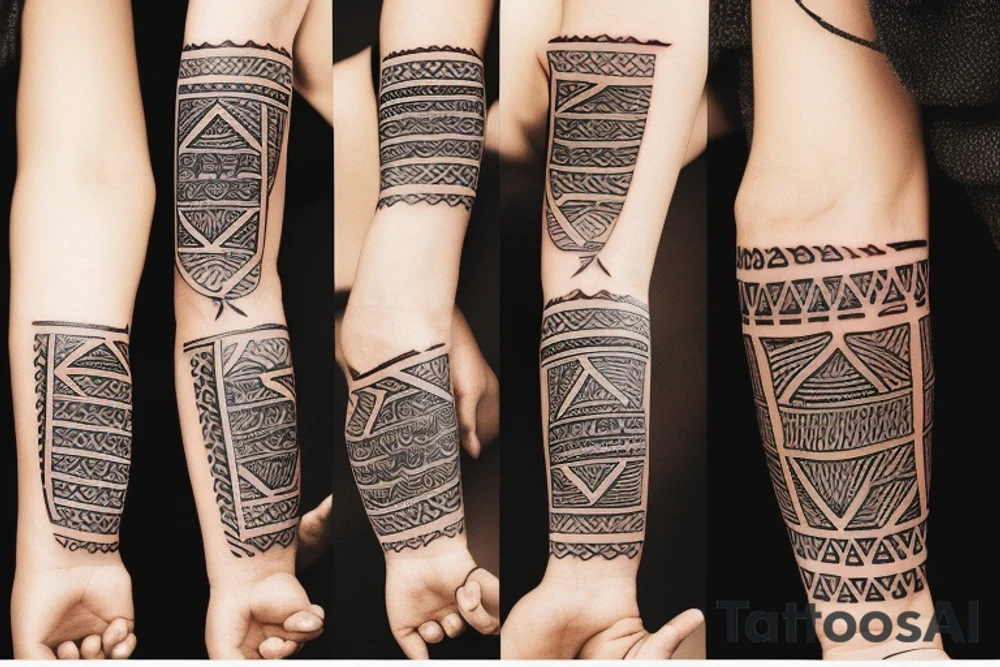 minimalistic ethnic ornament tattoo idea