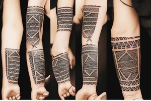 minimalistic ethnic ornament tattoo idea
