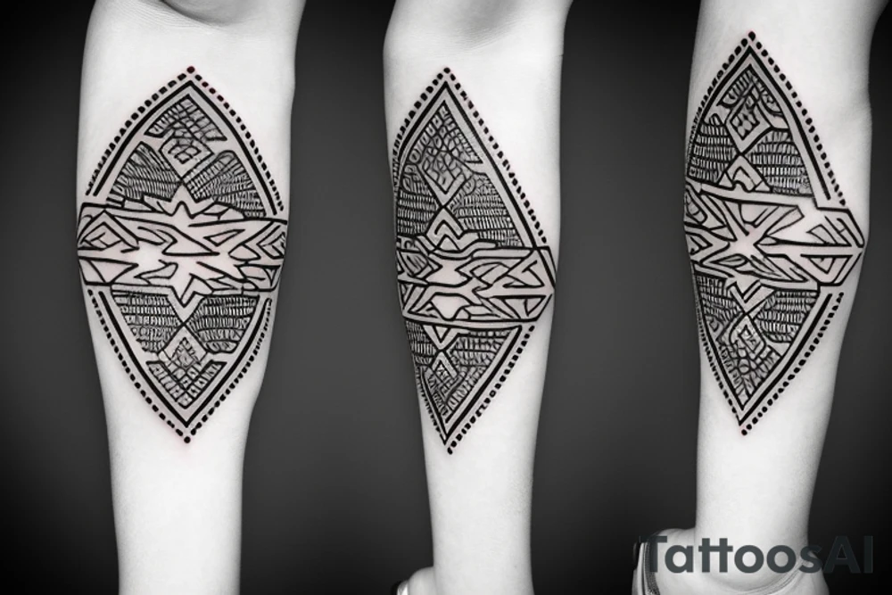 minimalistic ethnic ornament tattoo idea