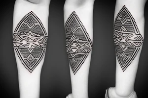 minimalistic ethnic ornament tattoo idea