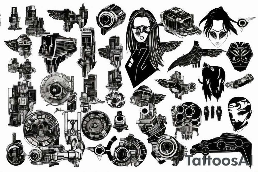 cyberpunk microshem tattoo idea