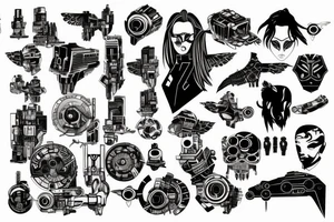 cyberpunk microshem tattoo idea