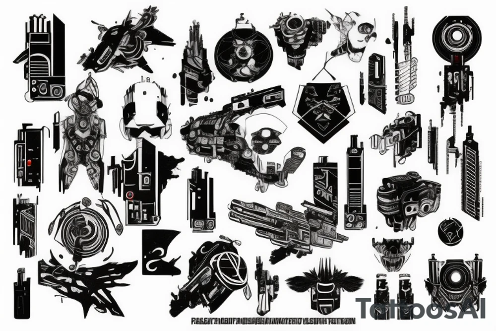 cyberpunk microshem tattoo idea