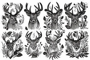 deer in the forest tattoo idea