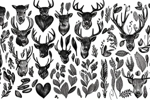 deer in the forest tattoo idea