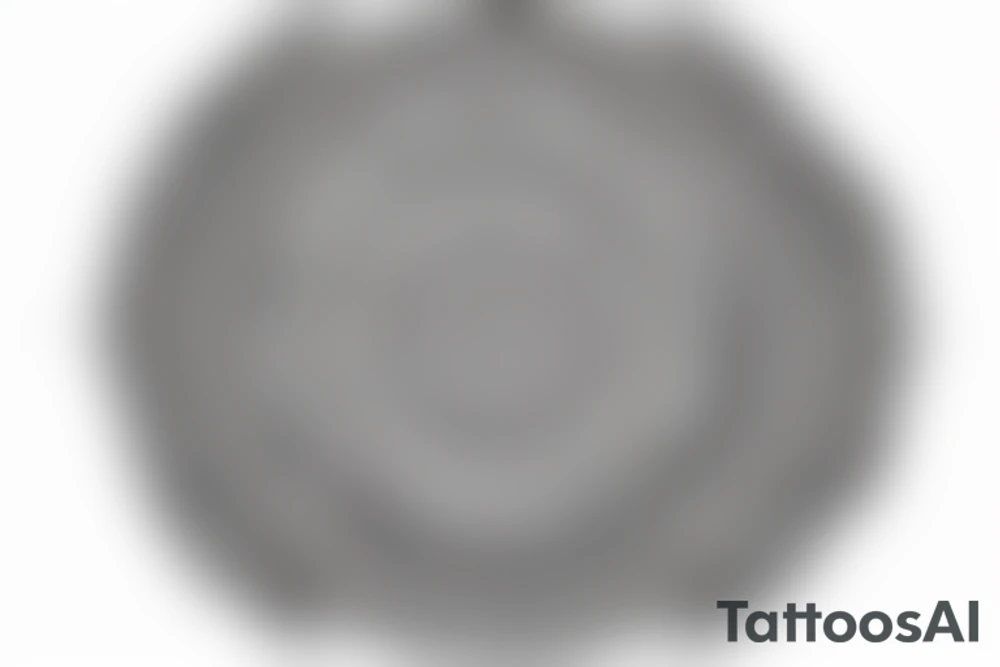 round minimalistic ethnic ornament tattoo idea