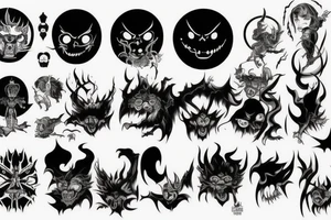 sharp lines in hell eclipse tattoo idea