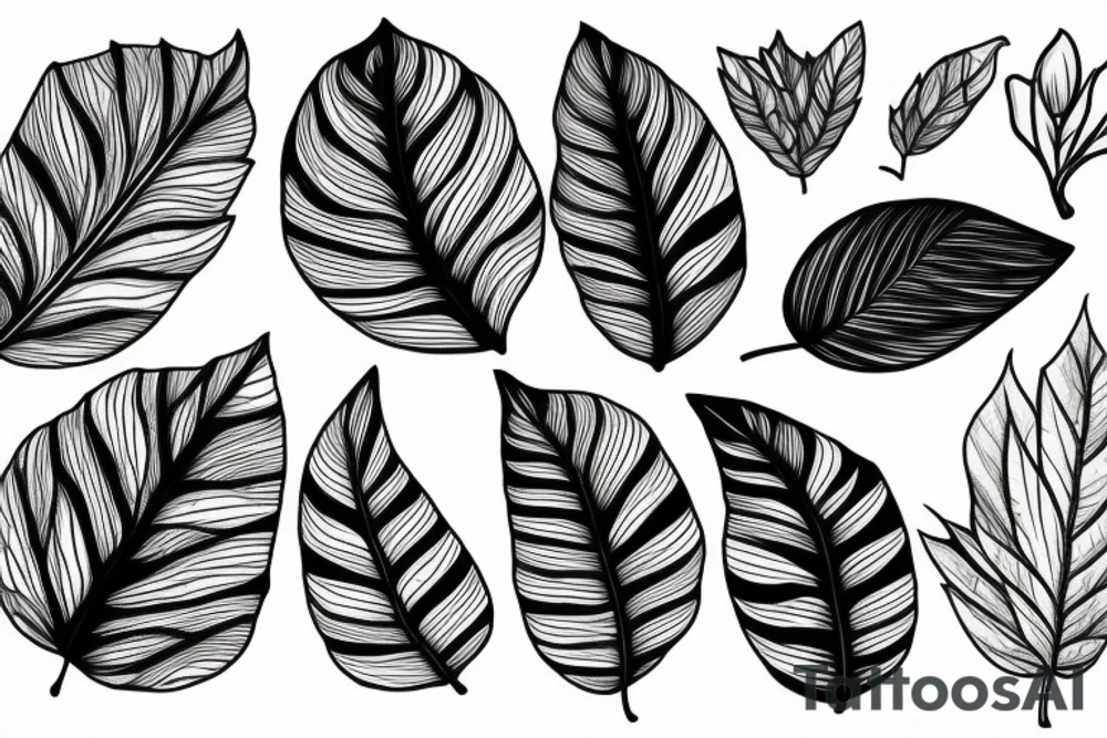 leaf branches tattoo idea