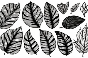 leaf branches tattoo idea