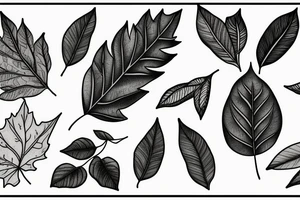 leaf branches tattoo idea