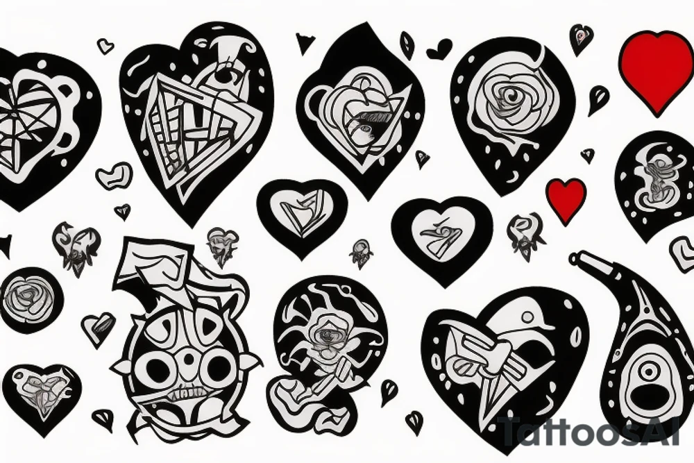atomic heart tattoo idea
