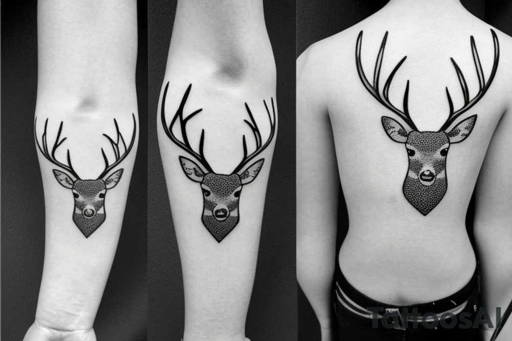 deer in the forest tattoo idea