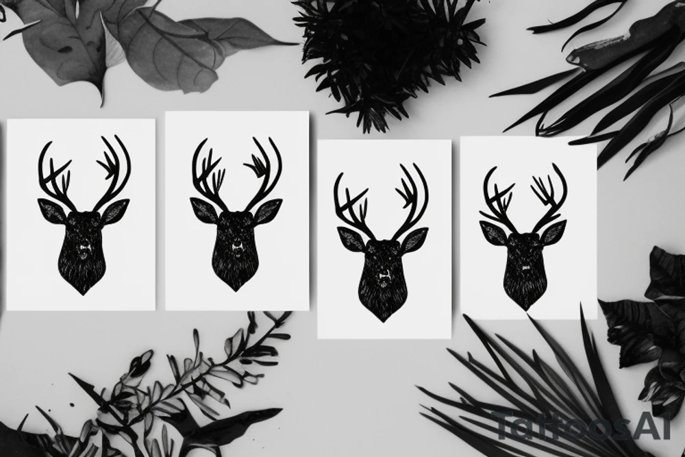 deer in the forest tattoo idea