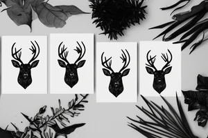 deer in the forest tattoo idea