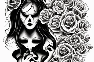 Girl in love with death, love, tendance tattoo idea