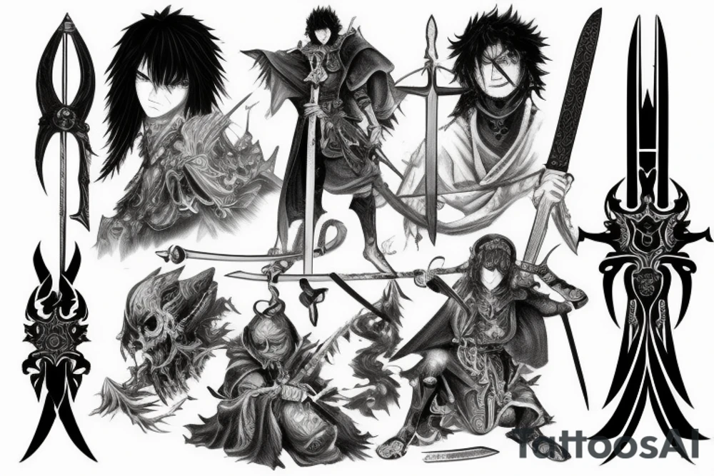 helll sword tattoo idea