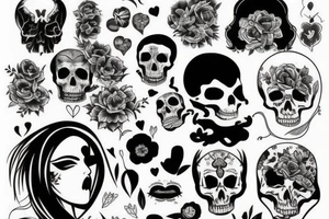 Girl in love with death, love, tendance tattoo idea
