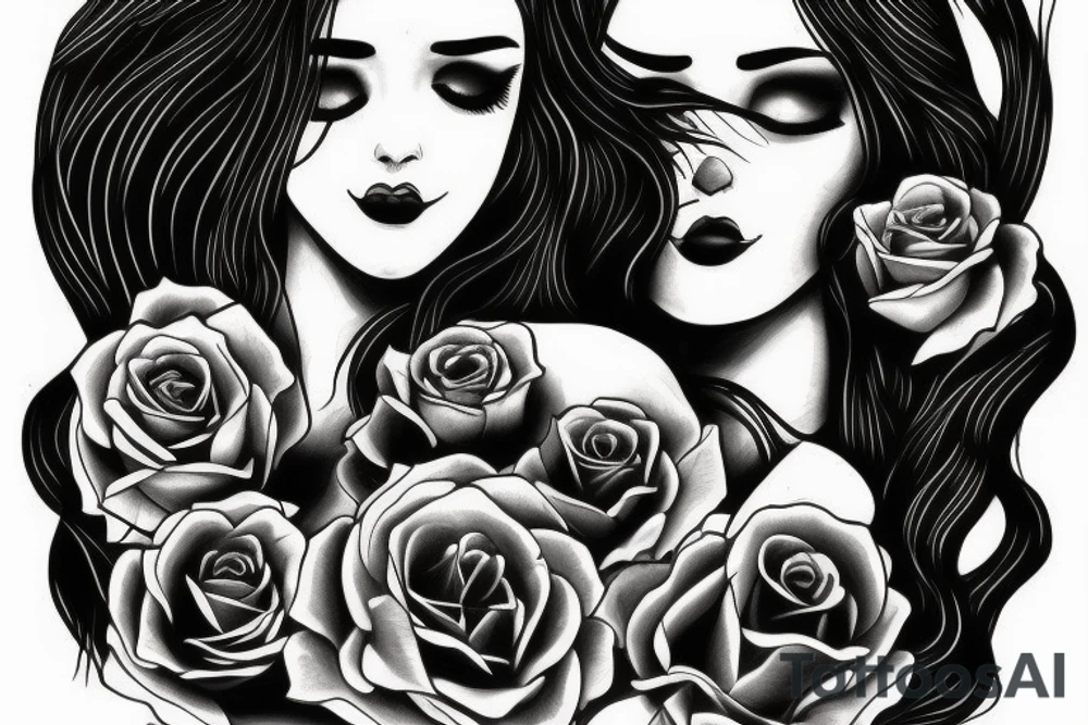 Girl in love with death, love, tendance tattoo idea