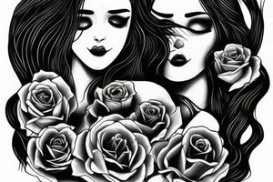 Girl in love with death, love, tendance tattoo idea
