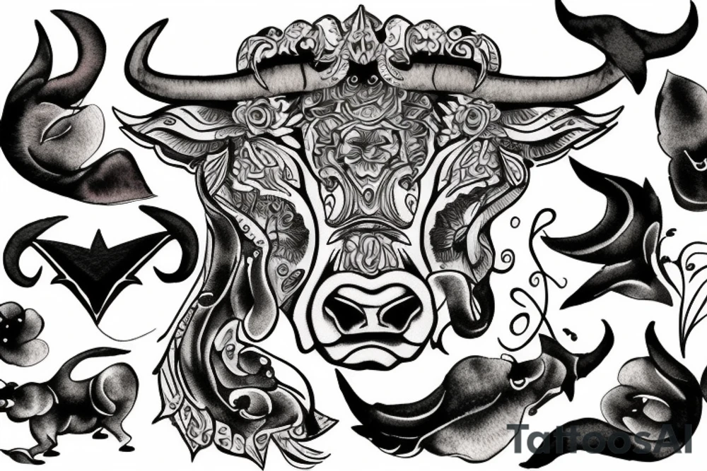 bull taurus tattoo idea