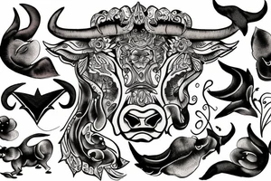 bull taurus tattoo idea