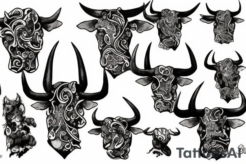 bull taurus tattoo idea