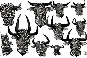 bull taurus tattoo idea