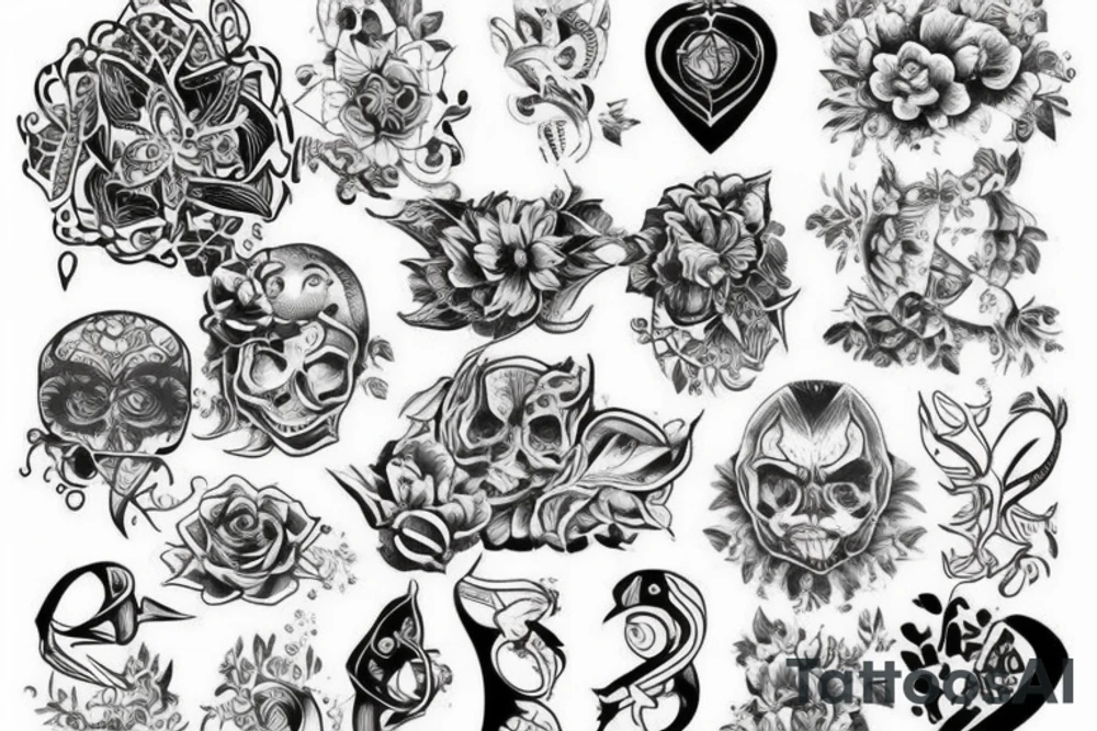 Скелет в худи,вокруг шеи змея tattoo idea