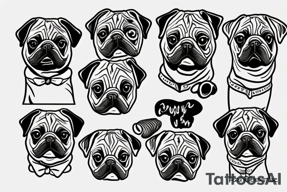 pugs tattoo idea