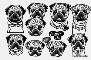 pugs tattoo idea