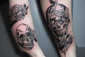 Скелет в худи оверсайз,вокруг шеи змея,на худи нарисовано Hajime tattoo idea