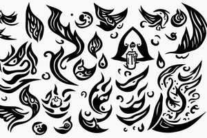 owl licking fire flames
and touch the sky tattoo idea