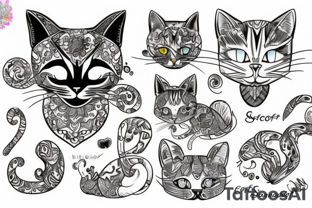 Cat in scofander tattoo idea
